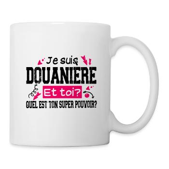 Douanière Douanier Douane Métier Frontière Police - Mug blanc - blanc - Droite
