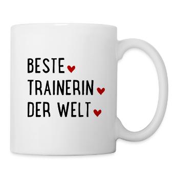 Beste Trainerin der Welt - Tasse - Weiß - Rechts