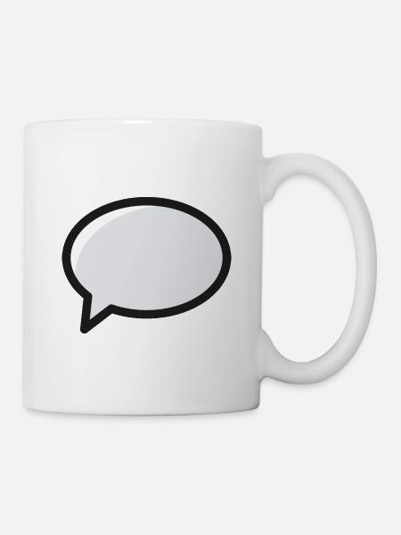Sprechblase Comic Cartoon - Tasse - Weiß