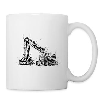Excavatrice - Mug blanc - blanc - Droite