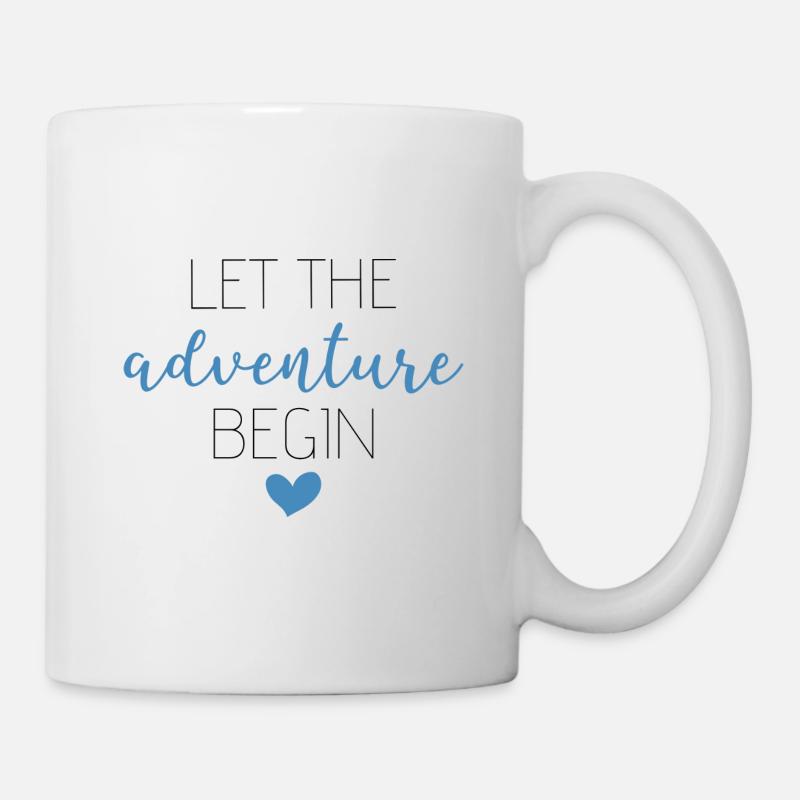 Babyparty Geschenk Geburt Let the adventure begin - Tasse - Weiß