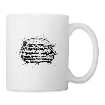 Burger - Tasse - Weiß - Rechts