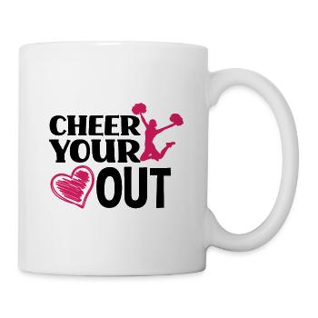 Cheer Your Heart Out Cheerleading Cheerdance Gymna - Tasse - Weiß - Rechts