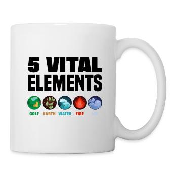 5 Vital Elements Golf Player Golfing Golfer Golf C - Tasse - Weiß - Rechts