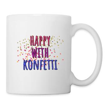 Happy with Confetti - Mug - white - Right