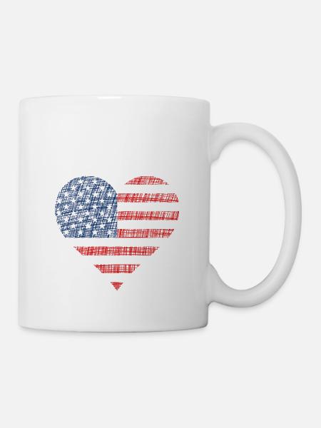 USA America - Tasse - Weiß