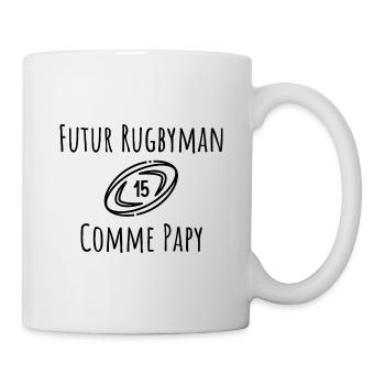 Rugby Cadeau Garçon Futur Rugbyman - Mug blanc - blanc - Droite