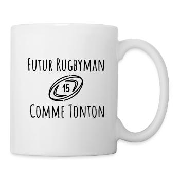 Tshirt Bebe Rugby Gift Birth Humor - Mug - white - Right