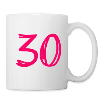 30 ANS. 30e ANNIVERSAIRE. ANNIVERSAIRE 30 ANS. 30 - Mug blanc - blanc - Droite