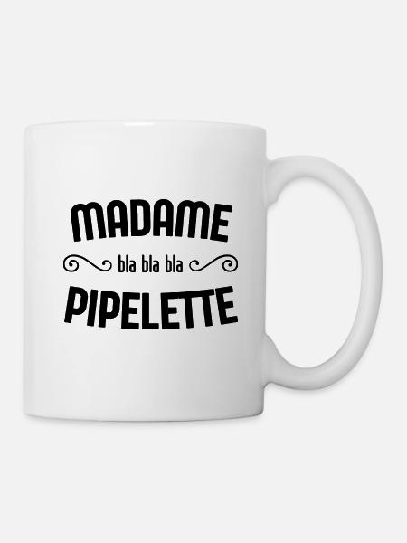 Madame pipelette - Mug blanc - blanc