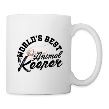 Worl's Best Animal Keeper Animal Lover Zookeeper Z - Tasse - Weiß - Rechts