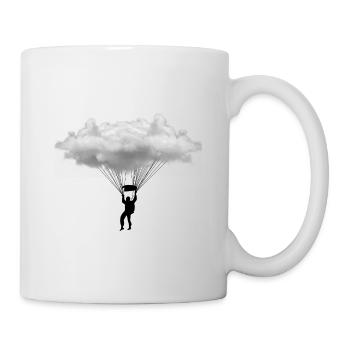Retro Graphic Paragliding Paraglider Parachute Sky - Tasse - Weiß - Rechts