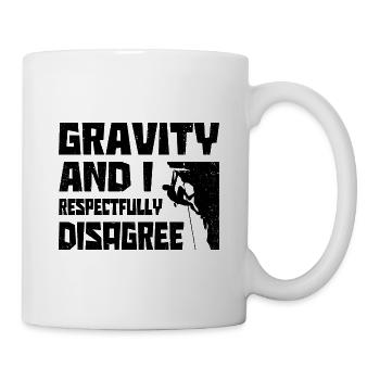 Gravity And I Respectfully Disagree Bouldering Roc - Tasse - Weiß - Rechts