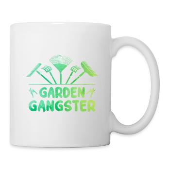 Garden Gangster Graphic Gardener Hogriculture Gard - Tasse - Weiß - Rechts