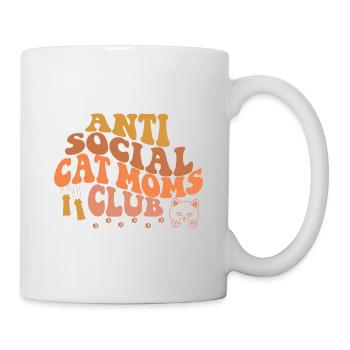 Anti social chat maman drôle de chats maman chatte - Mug blanc - blanc - Droite