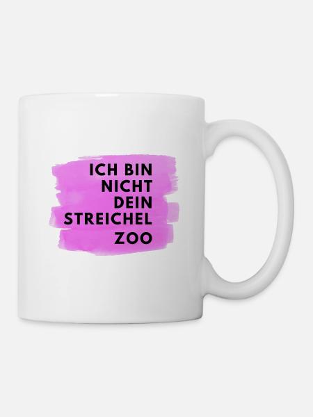 Ich bin nicht Dein Streichelzoo PTSS - Tasse - Weiß