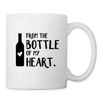 From the bottle of my heart | Weinliebe - Tasse - Weiß - Rechts