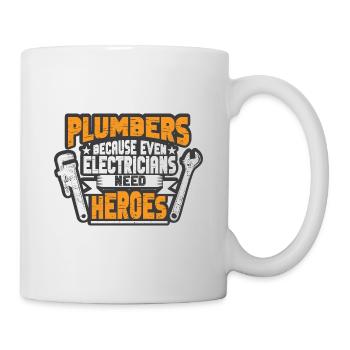 Handwerker Installateur Spruch Klempner - Tasse - Weiß - Rechts