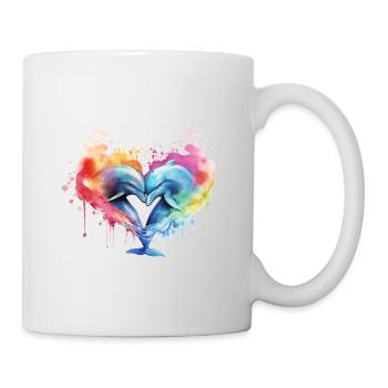 Beautiful dolphins - Mug - white - Right