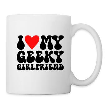 J'aime Ma Petite Amie Geek J'Adore Ma Copine Geek - Mug blanc - blanc - Droite