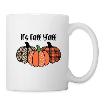 Herbst Kürbis It's Fall Y'all - Tasse - Weiß - Rechts