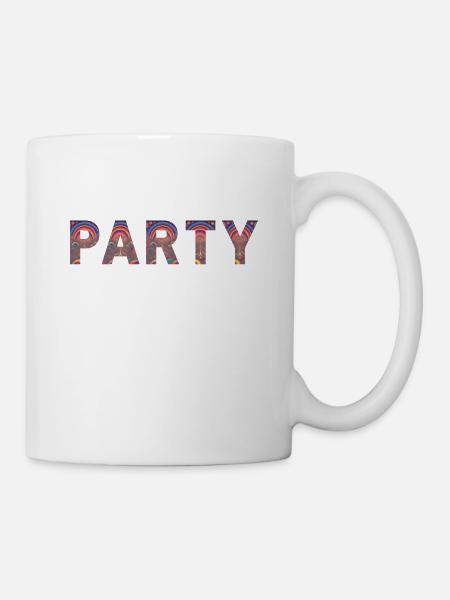 Psychedelische Party - Tasse - Weiß