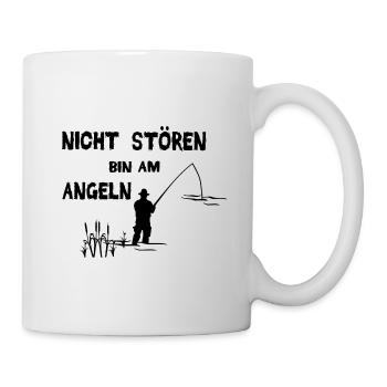 Angeln - Tasse - Weiß - Rechts
