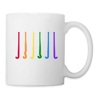 hockey « happy-hockey » Hockey sur gazon - Mug blanc - blanc - Droite