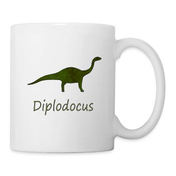 Diplodocus Dinosaur Dino Gift Idea - Mug - white - Right