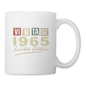 Jahrgang 1965 Original 1965 Jubiläumsgeschenk - Tasse - Weiß - Rechts
