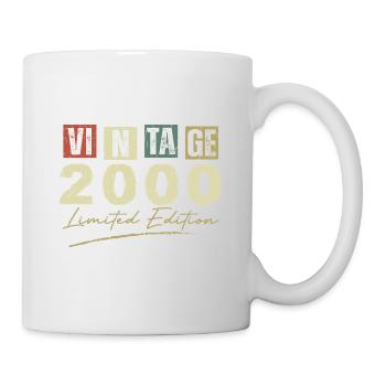 Jahrgang 2000 Original 2000 Jubiläumsgeschenk - Tasse - Weiß - Rechts
