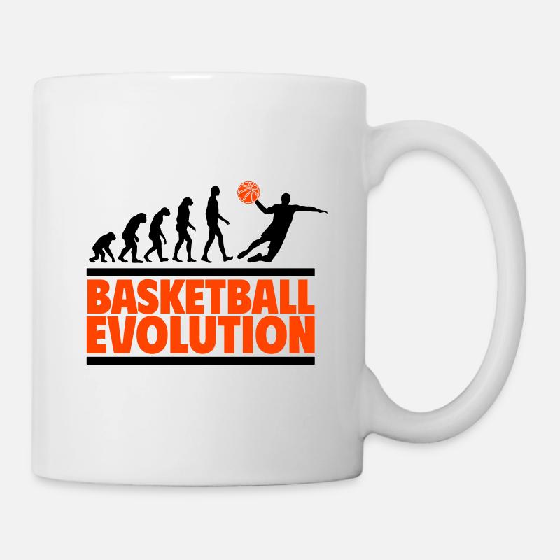 Basketball Evolution - Tasse - Weiß