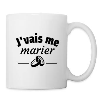 j vais me marier,cadeau,EVJF,EVG,mariage - Mug blanc - blanc - Droite