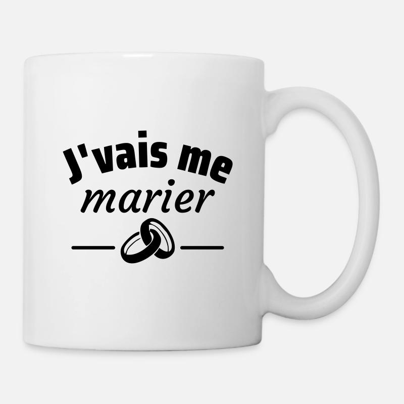 j vais me marier,cadeau,EVJF,EVG,mariage - Mug blanc - blanc