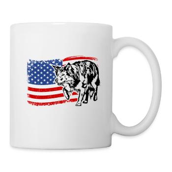 Border Collie US Amérique Drapeau Chiens Chien Wilsigns - Mug blanc - blanc - Droite