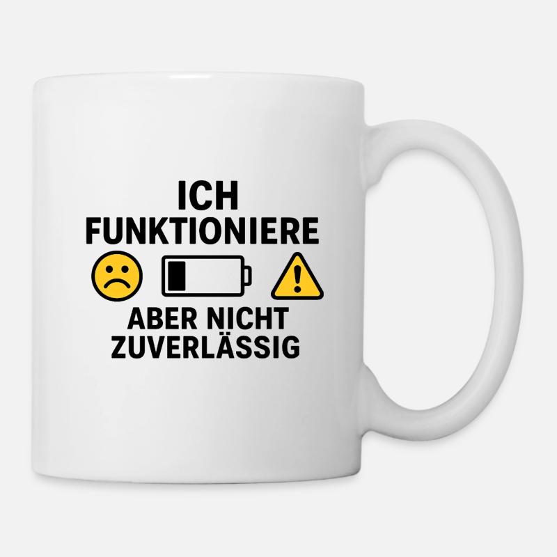Je ne travaille tout simplement pas de façon fiable - Mug blanc - blanc
