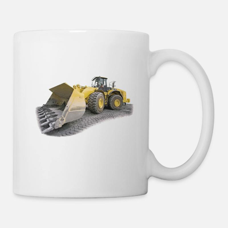 chantier engin - Mug blanc - blanc