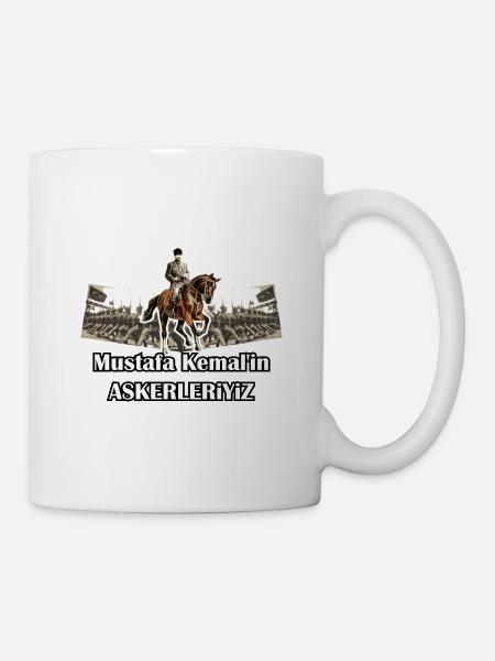 Mustafa Kemal´in Askerleriyiz Atam izindeyiz - Tasse - Weiß