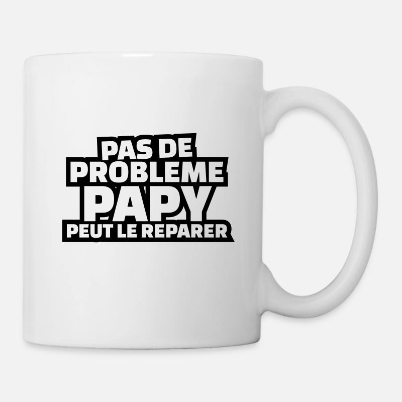 Papy peut le réparer - Mug blanc - blanc