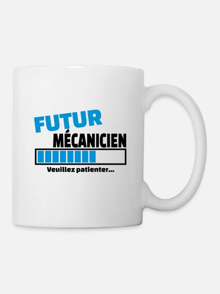 futur mécanicien - Mug blanc - blanc