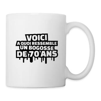 voici a quoi ressemble un bogosse de 70 ans - Mug blanc - blanc - Droite