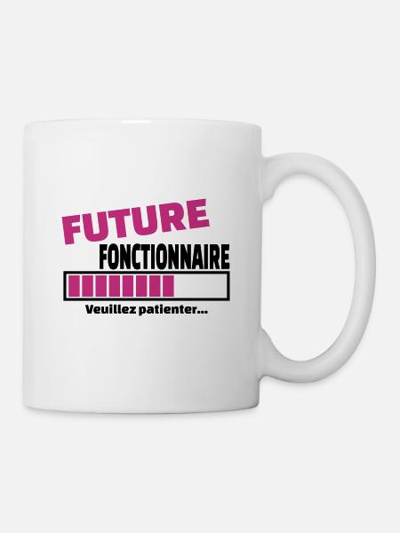 future fonctionnaire - Mug blanc - blanc