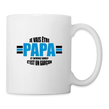 je vais être papa et devinez quoi c'est un garçon - Mug blanc - blanc - Droite