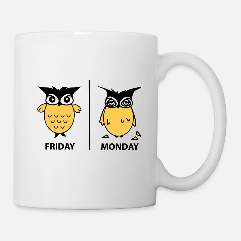Wochenende der Eulen - Tasse - Weiß