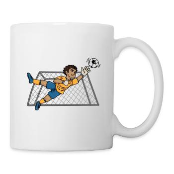 Torwart - Goal Keeper - Transparenter Hintergrund - Tasse - Weiß - Rechts