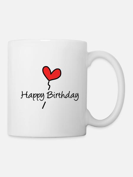 HAPPY BIRTHDAY. JOYEUX ANNIVERSAIRE. ANNIVERSAIRE. - Mug blanc - blanc