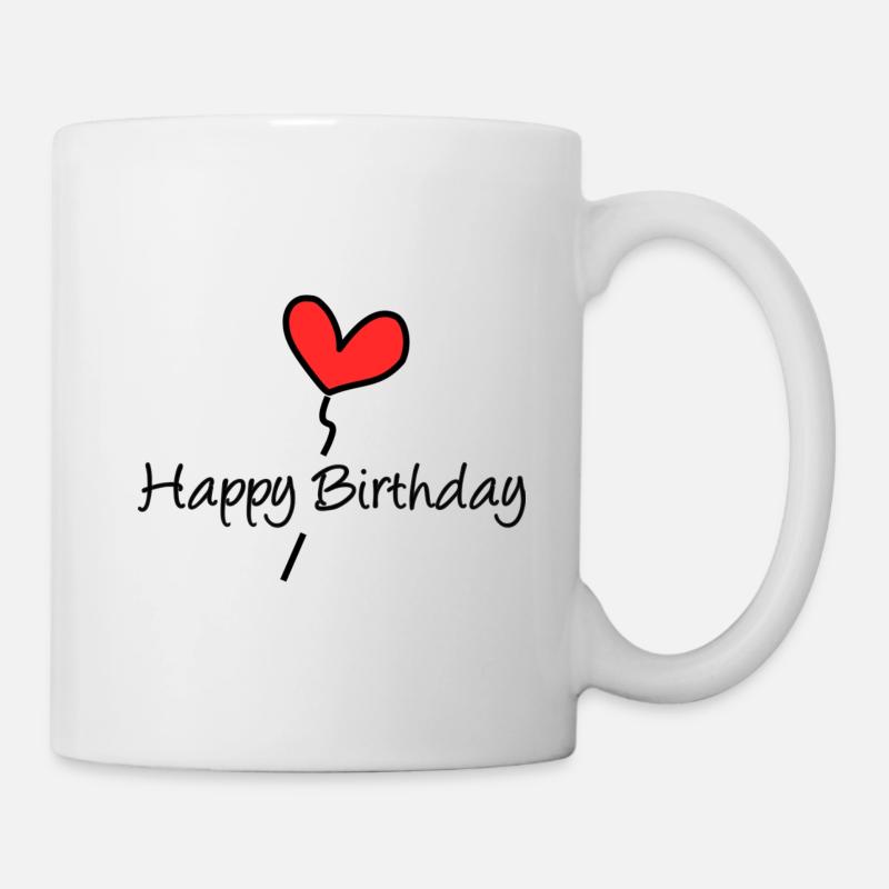 HAPPY BIRTHDAY. JOYEUX ANNIVERSAIRE. ANNIVERSAIRE. - Mug blanc - blanc