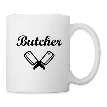 Metzger - Metzgerei - Tasse - Weiß - Rechts