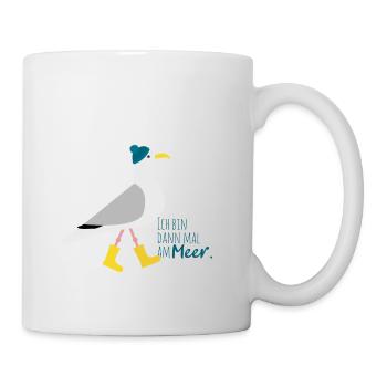 Ich bin dann mal am Meer | Möwe - Tasse - Weiß - Rechts