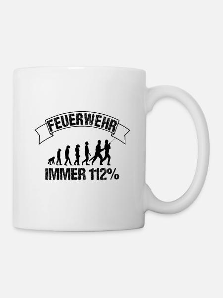Feuerwehr - Tasse - Weiß